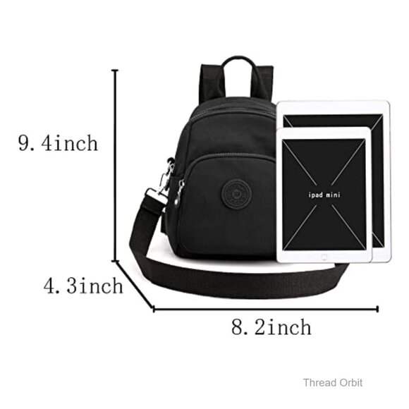 Mini Backpack Crossbody Daypack Nylon Waterproof 10L Capacity Kawaii Style